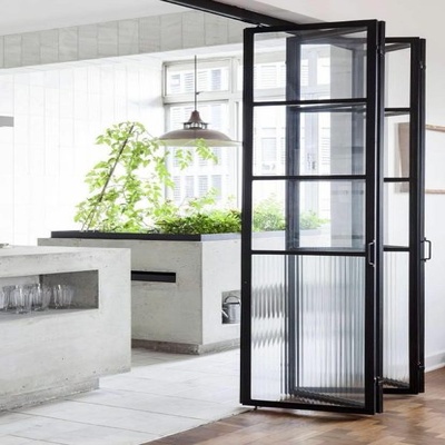 Aluminium framed systems slide and fold partition